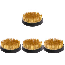 4Pcs Black Metal Flower Arranging Needle Holder Round Base