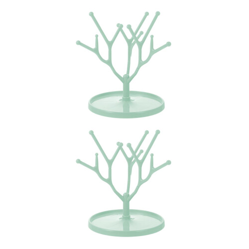 2Pcs Bottle Draining Bracket Green Bottle Drying Rack