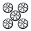 30Pcs Black Subwoofer Grill Cover Plastic Speaker Decorative Circle 1