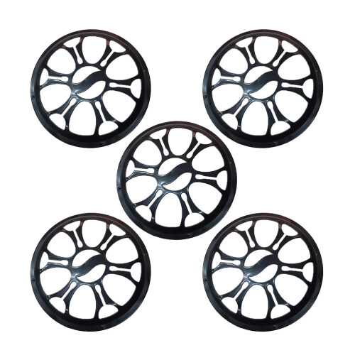 30Pcs Black Subwoofer Grill Cover Plastic Speaker Decorative Circle