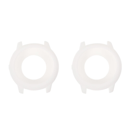 2Pcs White Silicone Watch Case Soft Protective Cover for Smartwatch