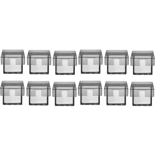 12Pcs Pc Material Waterproof Socket Black Wall Outlet Case