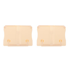 2Pcs Simple Beige Desktop Reading Rack Book Stand for Home