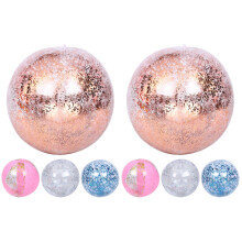 8Pcs Safe PVC Inflatable Glitter Beach Balls for Summer Pool and Party