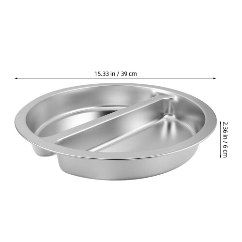 Edelstahl Chafing Dish Mit 2 Fächern Für Buffet, Große Kapazität 2