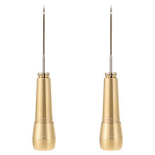 6Pcs Sewing Awls with Golden Copper Handle for DIY Craft Gift