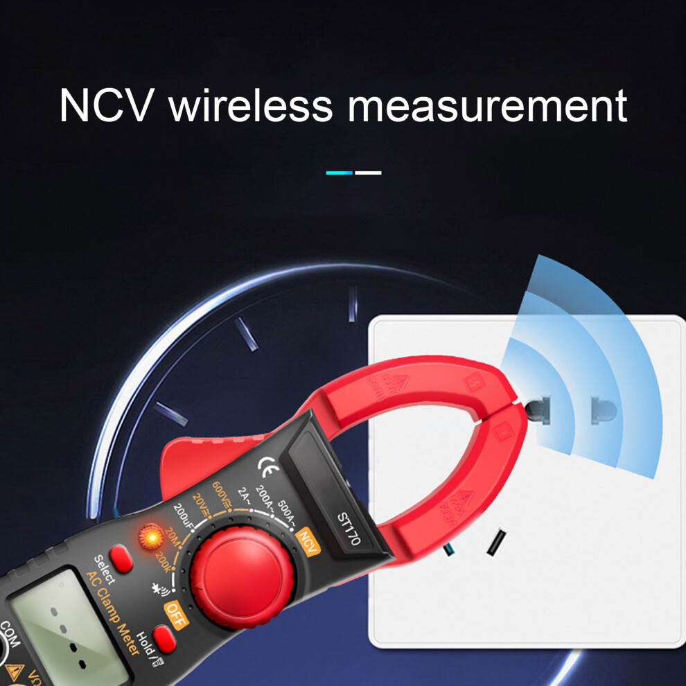 (Red) Aneng Digital Clamp Multimeter High-Precision Portable Electrical Maintenance Current Clamp Meter Multifunctional Clamp 6253032018275