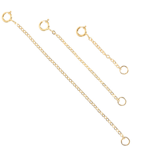 3 Piezas S925 Plata De Ley Cadena Alargadora Ajustable Para Joyas 2