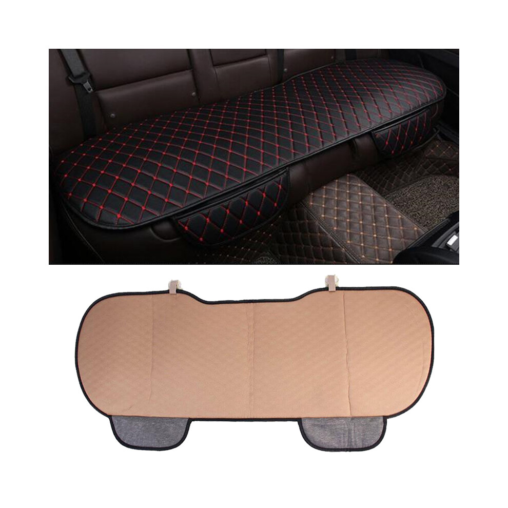 ( And Red) Car Universal Seat Protection Pad Square Pad Pu Leather Artificial Leather Back Seat Pad Suitable For 5 Seats Car Black/Red 6253032019012
