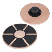 Wooden Balance Plate for Adults, Round Shape, Okoume Wood