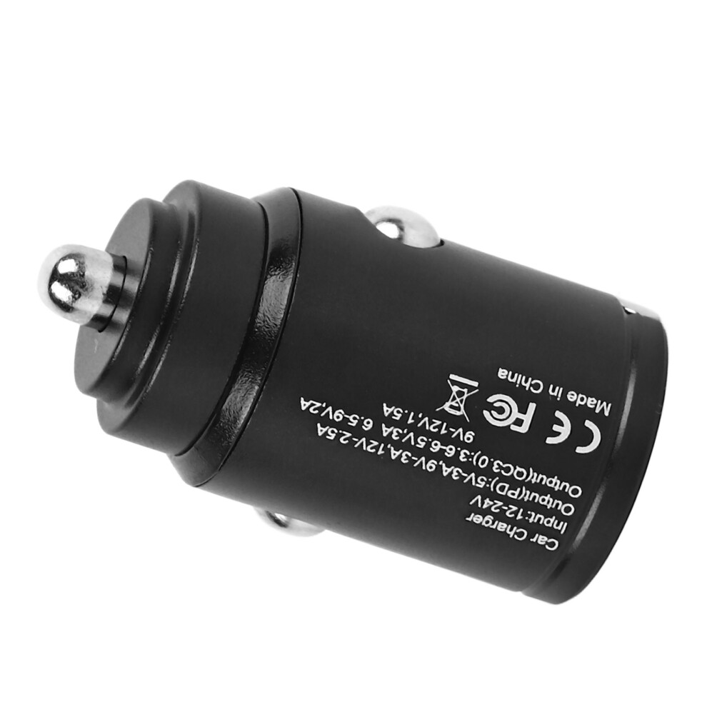 Dual Ports Pd30w Qc3.0 Aluminum Alloy Car Charger Adapter For Vehicles 8281387128033