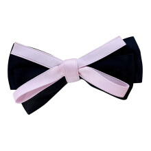 Black Cotton Bow Hair Pin for Girls, One Size