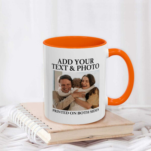 Κούπα καφέ Diy Photo Custom 11Oz Εξατομικευμένη κεραμική κούπα διπλής όψης, κατάλληλη για