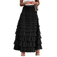 Gonna da donna multistrato in tulle con volant, gonna lunga a pieghe a vita alta, abito da fata, tutù lungo, gonna da festa, regali