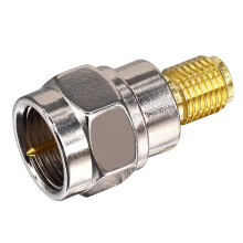 Adaptateur coaxial RF, connecteur F mâle vers fiche SMA femelle, adaptateur droit de type F vers SMA