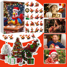 Calendario dell'Avvento musicale di Natale 2025 – 24 scatole a forma di gallo e aereo, conto alla rovescia a sorpresa per le feste, regalo per