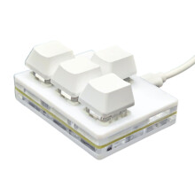 Clavier mécanique de jeu à une main avec pavé numérique 4 touches WASD et flèches directionnelles, programmable et personnalisable via USB.