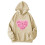 Γυναικεία oversized casual φούτερ με κουκούλα και σχέδιο καρδιάς, χαλαρή εφαρμογή, 1
