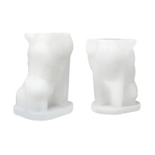 Molde de silicone 3D de coelho da Páscoa para trabalhos manuais – Compatível com gesso, resina e chocolate.