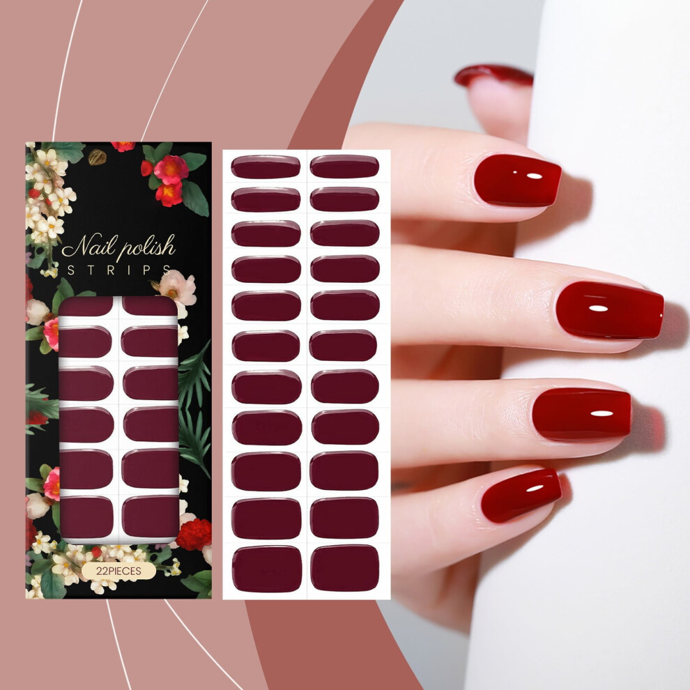 Nail Care Waterproof and Durables Nail Stickers with Three-dimensional Gloss Super Bright Gloss Scratch Resistants No Need for Quicks Drying