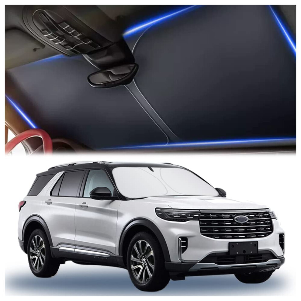 240T Thickened Auto Glass Sunshade With Storage Bag, Universal For Cars/Trucks/Suvs (57.08" X 31.5"), Keeps Interior Cool 9340959226917