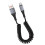 Ανασυρόμενο καλώδιο USB σε USB C με σπείρωμα, καλώδιο γρήγορης φόρτισης, ανασυρόμενο 1