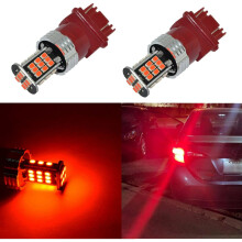 Élénkpiros 3156/3157 LED izzók – 1000LM, kompatibilis a 3057/4157 izzókkal, irányjelzőkhöz, féklámpákhoz és hátsó lámpákhoz