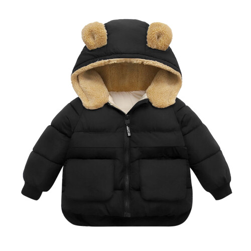 ANINEO Cappotti invernali caldi e comodi per bambini e bambine, con cappuccio imbottito in pile e orecchie.