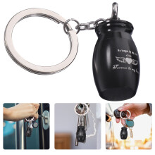 Memorial Black Pet Ash Container Key Chain Urn Pendant with Spill Proof Lid