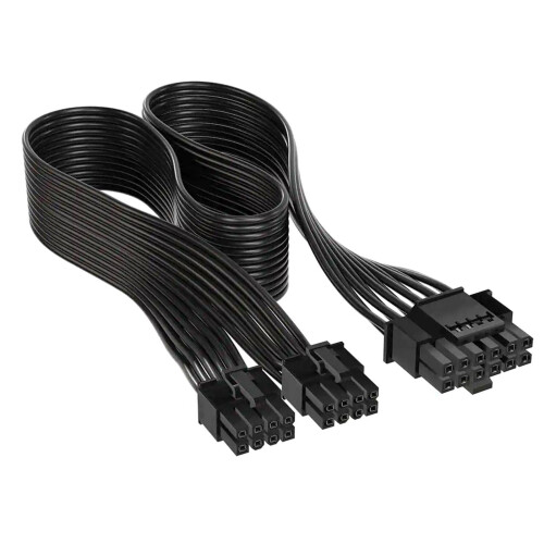 GPU Power Supply Cable 16PIN 12+4 Two 8pin Input 16AWG High Current Wire Optimized For PC Builds