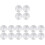 16Pièces Adaptateurs Table Verre Disques Aluminium Argent Ronds 1
