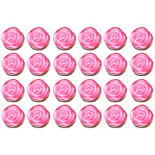 24Pcs Pink Rose Floating Candles Smokeless Paraffin Wax for Parties