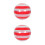 2Pcs Red Inflatable Pool Beach Ball with Vibrant Stripes Design 1