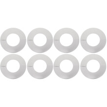 8Pcs White Stainless Steel Plumbing Cover Plates for Pipe Decoration