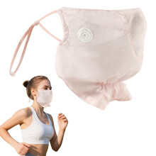 1PC Soft and Breathable Face Scarf Cover with Ear Loop, Sun Protection Face Cover, Sun Protection Neck Gaiter for Outdoor Golf Hiking Running, Pink