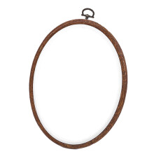 Ovale borduurring – frame in bamboestijl voor knutsel-, naai- en doe-het-zelfprojecten (22 x 29 cm)