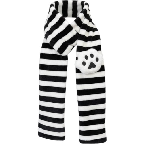 Zwart-wit gestreepte polyester sjaal