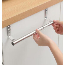 Lot de 2 barres porte-serviettes à suspendre à une porte, 23 à 40 cm, acier inoxydable, charge maximale de 10 kg, installation facile –