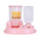 Pink Automatic Gravity Pet Feeder Durable Plastic Dog Cat Bowl 1