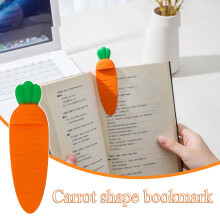 Marcador de página em formato de cenoura estereoscópica 3D da Creative, divertido para leitura, pasta de livros e pager.
