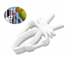 Bird Cage Food Holder Clip White 1 Pack