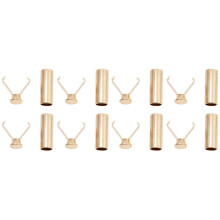 8Pcs Zinc Alloy Golden Buckles DIY Shoestring and Hat Rope Head Clasps