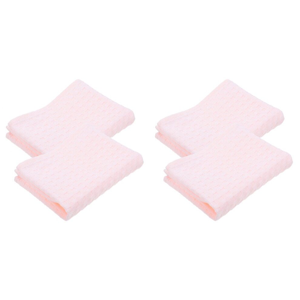 4Pcs Cotton Baby Washcloths Face Towels For Newborn And Toddlers Pink Iplusmile