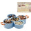 2-Tier Stackable Serving Platter with Handle & Drain Basket, Double-Layer Snack Dish for Kitchen/Home (Blue) 1