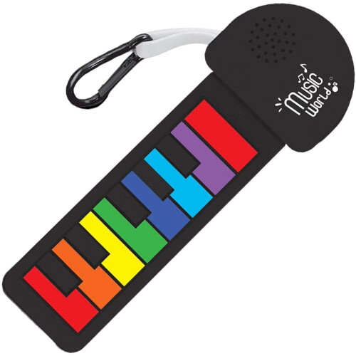 Regnbåge Roll-Up Piano Nyckelring