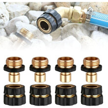 Juego de conectores de acero inoxidable para manguera de jardín, 2025. Conector para manguera de jardín, 3/4 de pulgada. Conectores duraderos para