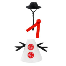 Pekkaxy 7" Schreibtisch-Gänse-Weihnachtsoutfit – Weihnachtsmannmütze & Filzkleidung, Festliche Tischdekoration (Kompatibel mit Pekkaxy)