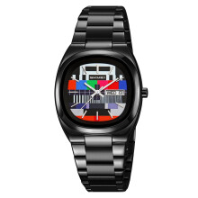 Herenhorloges van roestvrij staal, waterdicht, analoog quartzhorloge met datumweergave, modieus polshorloge