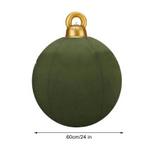 Boules de Noël gonflables en velours Pekkaxy 18"/24", décorations en PVC floqué résistantes à la décoloration pour une utilisation