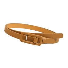 Thin Fashion PU Belt with Metal Clasp Women's Lightweight Waistband for Everyday Wear Commuting Outdoor Activity